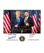 PERSONALIZED CUSTOM MESSAGE DONALD TRUMP &amp; J.D. VANCE PUBLICITY PHOTO 8X10 - €10,08 EUR