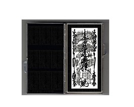NICHIREN SHU OMAMORI TALISMAN GOHONZON In METALLIC MINI TRAVEL ALTAR CASE  - $95.00
