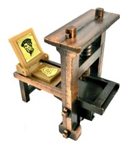 Old Time Printing Press Die Cast Metal Collectible Pencil Sharpener - £5.45 GBP