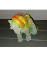 Vintage My Little Pony G1 MLP So Soft Ribbon Bow Unicorn Flocked Fuzzy RARE - $12.99