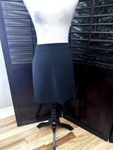 Halogen Classic Black Mini Skirt Side Slit Career Office Plus 1X NWOT - £18.29 GBP