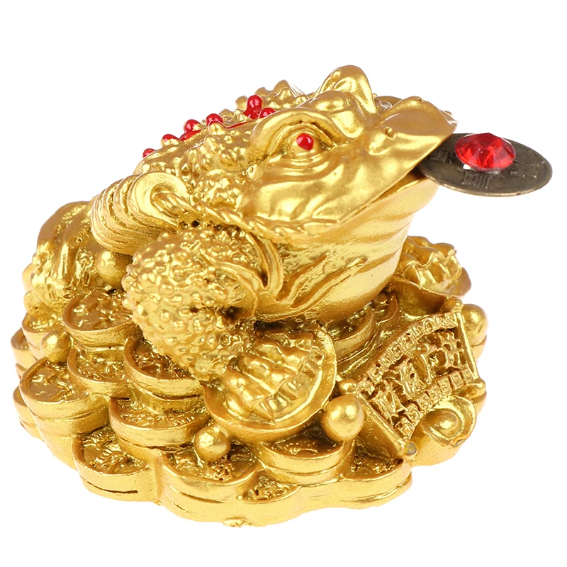 Feng Shui Toad Money LUCKY Fortune Wealth Chinese Golden Frog Toad Coin car Home - £8.72 GBP+