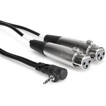 Hosa - CYX-401F - Stereo Mini Angled Male to Two 3-Pin XLR Female Y-Cable - 1 ft - £15.98 GBP