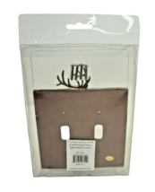 Lazart Elk Deer Antler Rustic Cabin Double Light Switch Cover  New in Package - £11.79 GBP