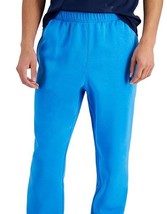 Ideology Men&#39;s Solid Fleece Fitted Cuff Hem Joggers Blue Paridise-Medium - £14.86 GBP