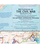 1961 Civil War Battlefields Map National Geographic Double Sided 24.5 x ... - $29.99