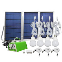 Solar Light Kit Lighting Home System Panel DC Set USB Charger 4 LED Ligh... - $331.99