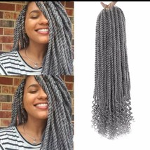 Senegalese Twisted Crochet Hair Wavy Ends Hair Braids Synthetic Hair Ext... - $24.00+