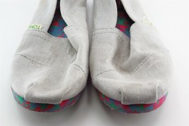 Toms Girls Shoes Size 4 M Gray Loafer Fabric - £16.89 GBP