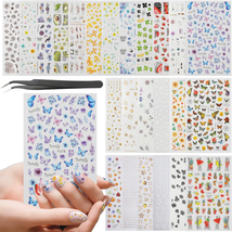 WSYUB Nail Stickers, 24 Stickers for Nails Art, Self Adhesive Nail Art Sticker D - £9.19 GBP