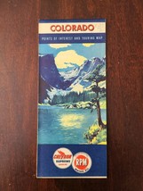 Colorado Points of Interest and Touring Map Courtesy of Chevron 1940 - £14.34 GBP