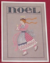 Astor Place NOEL SKATING ANGEL ~ 7 1/2x 11 1/2 Counted Cross Stitch Pattern HS66 - $7.66