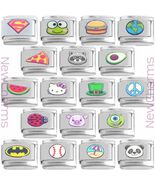 18 Value Italian Charms For a Full Bracelet - Pizza, Ladybug, Pig, Frog,... - $8.79