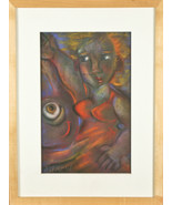 &quot; Ce Qui Un Looker &quot; Par Melinda Myrow Signée Pastel Encadré Sur Papier - $414.75