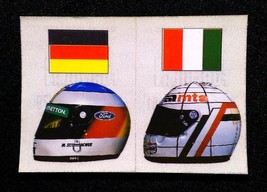 Michael Schumacher Rookie Helmet ✱ Rare Sticker Portuguese Formula 1 ~ 1992 - £100.66 GBP