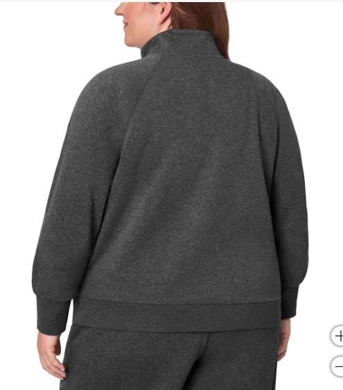 Mondetta Womens Jacket Black Full-Zip Fleece Pockets Relaxed Fit Heavyweight Item image 6