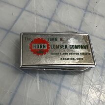 Vintage Pocket Knife Money Clip John M Horn Lumber Co. Hamilton Ohio - €8,48 EUR