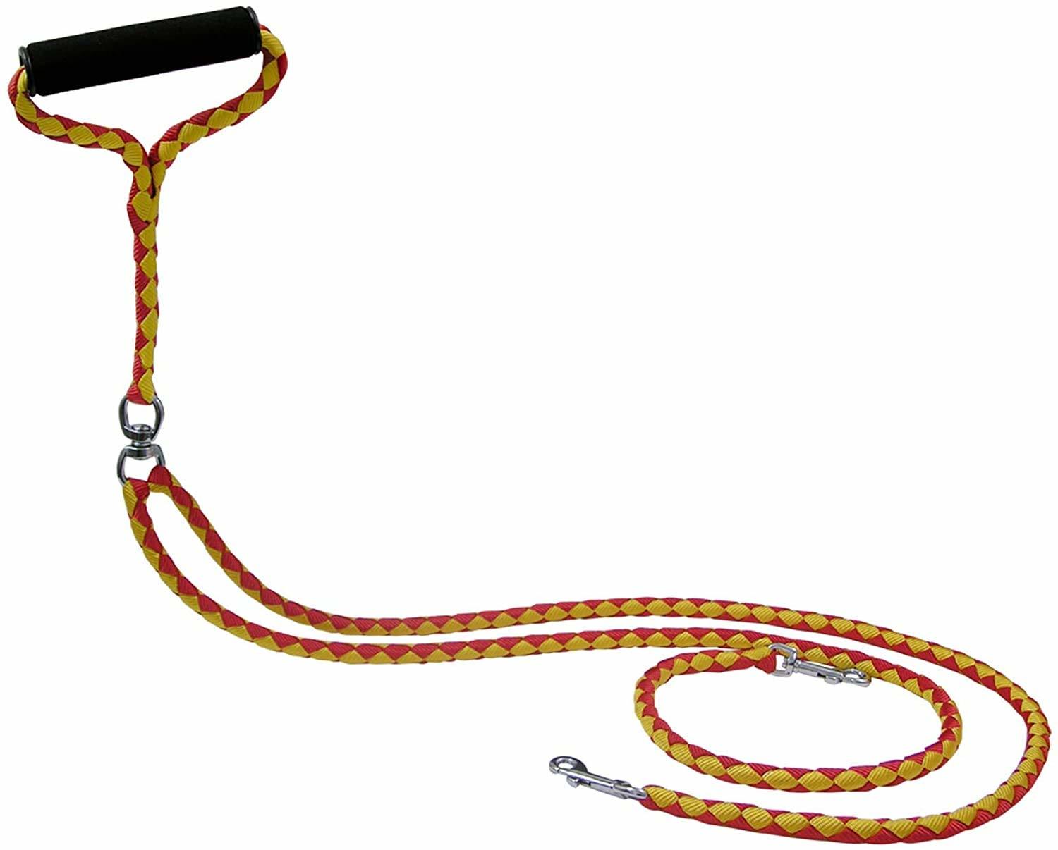 52'' No-Tangle Dual Dog Leash with Swivel, Comfortably Walks Two Dogs Weighing U - $14.80