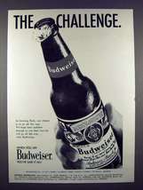 1971 Budweiser Beer Ad - The Challenge! - $18.49