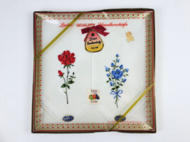 Vintage Fruit of the Loom 2 Ladies Handkerchiefs Original Box 13960 Swit... - $12.86