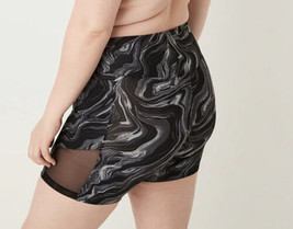 VICTORIA’S SECRET PINK ULTIMATE High Rise BIKE SHORTS Black Marble Mesh ... - $25.74