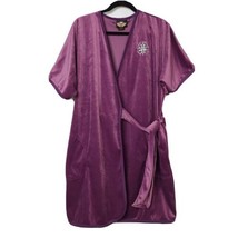 Harley-Davidson Purple Robe Velvet Velour Logo Short Bathrobe Women&#39;s Small - $25.74