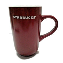 Starbucks Coffee Mug Cup Red 15 oz tall burgundy - £11.99 GBP