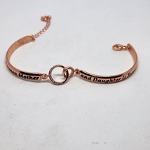 Bracelet Mother Daughter Love Gold Tone Split Cuff - $11.88