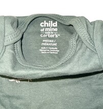 Carter’s Preemie Baby Bodysuit Lot Child of Mine 3 Pack Dino Neutral Unworn image 5