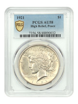 1921 $1 PCGS AU58 (High Relief) - $534.71