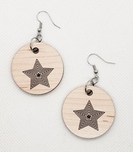 Star Earrings -  Star Dangle Earrings - Round Star Earrings - Dangle Star Earrin - £8.78 GBP