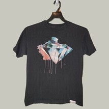 Diamond Supply Shirt Mens Medium Short Sleeve Black Graphic Tee Casual  - $12.98