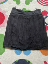 Luisa Spagnoli Suede Black Skirt, Size S - $47.72
