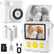 Instant Print Camera for Kids with 3 Rolls of Printer Paper 1080P Toddler Digita - £61.74 GBP