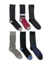 Ted Baker Mens Black Multi Cushioned Comfort Soft Dress Socks - 6 Pack - $15.19