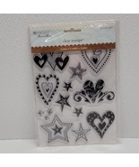 Autumn Leaves Clear Stamps Hearts and Stars by Rhonna Farrer 12 Pieces -... - $166.62 MXN