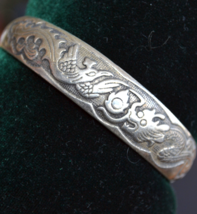 Dragon bracelet, bangle, silver dragon bracelet, dragon tribal bracelet, B243 - £35.85 GBP