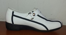 Tip Tee Toe Women&#39;s Golf Shoes Sz 8 US White Leather Slip-On Sharp! - $389.72 MXN
