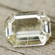 Natural Pale Yellow Sapphire | Emerald Cut | 7x5 mm | 1.21 Carat | Unheated Sapp - £179.44 GBP