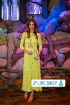 AFRM Jodi Midi Daisy Floral Dress Neon Green - $148.47