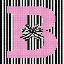 Pepita Needlepoint kit: Letter B Striped Bow, 7&quot; x 7&quot; - £40.18 GBP+