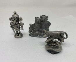 Metallia Pewter Rat King Nutcracker &amp; 2 Other Misc Pewter Miniatures. - $18.99