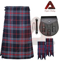 Men&#39;s Traditional Spirit of Bruce 8 Yard KILT Scottish Kilt - Sporran - Flashes  - $65.00