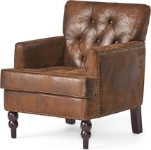 Malone Tufted Club Chair, Brown, By Christopher Knight Home. - £207.61 GBP