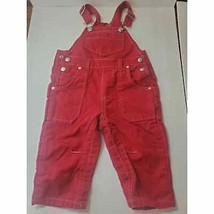 Baby Gap Jean overalls pants Jeans red 12-18 months vtg Vintage Stock - $24.99