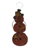 Hanging Scarecrow Pumpkins Snowman Ornaments Blossom Bucket #1703 Rustic... - £10.34 GBP