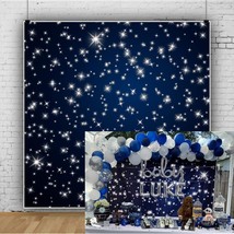 10X10Ft Starry Night Sky Photography Backdrop Shining Twinkle Stars Dark... - £71.38 GBP
