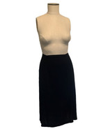 CHANEL Boutique Black Knee Length Viscose Skirt Made In France Size 40 ~... - £149.50 GBP