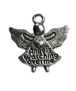 Angel Pendant Silver Tone Charm Bracelet Necklace u Jewelry Craft Dangle... - £5.30 GBP