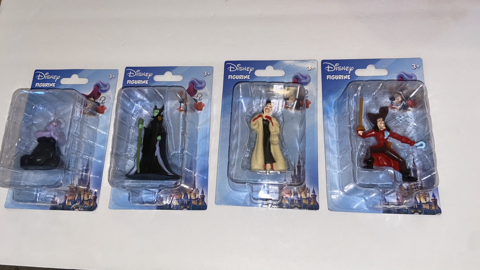 NEW DISNEY VILLAINS Figurine S/5 Maleficent Captain Hook Cruella Ursula Lion Kin - $34.00